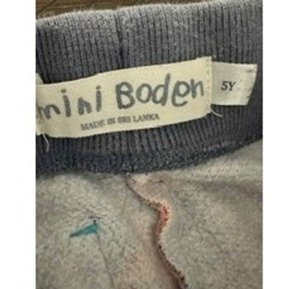 Mini Boden Kids 5Y Blue Red Star Print Fleece Joggers Sweatpants Striped Waist - Picture 2 of 3